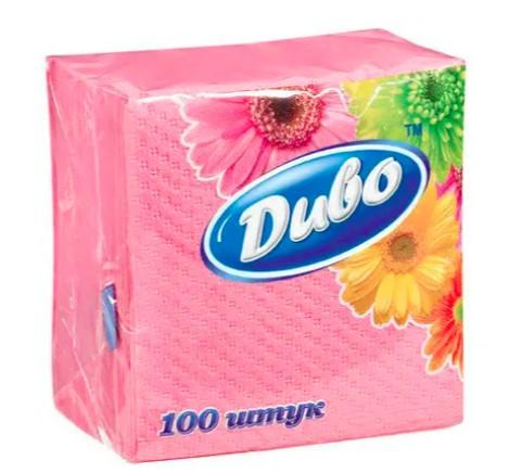 ДИВО серв. папер. 1-шарові 240*240, в п/п упаковці 100шт рожеві